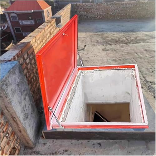 CwccLSH Dachluken Kellerausgangsabdeckung, Dachfensterabdeckung, Mit 2 Gasdruckfedern, Externe Dachlukenabdeckung for Schutz Gegen Wind Und Regen(65 * 65cm) von CwccLSH