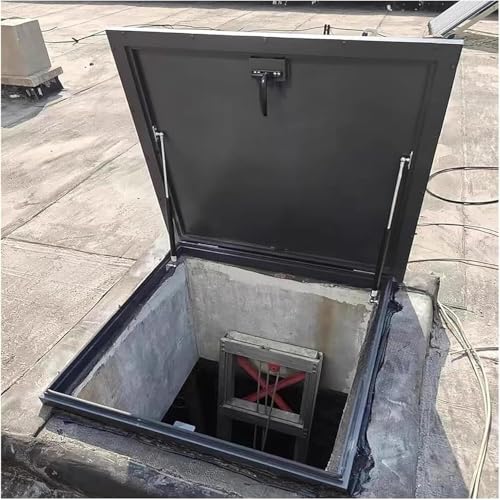 CwccLSH Dachluken Metall-Dachlukenabdeckung, regensichere Schacht-/Kellerausgangsabdeckung, rechteckige Dachfensterabdeckung(100 * 100cm) von CwccLSH