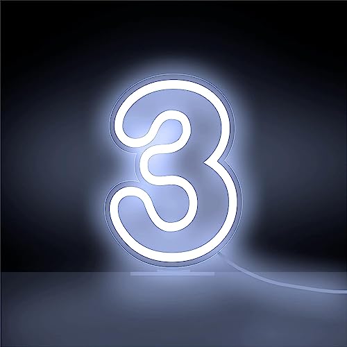 CwccLSH Leuchtschilder Anzahl USB anpassbare LED-Neonschilder for Geburtstagsparty-Wandbehang-Dekor(3) von CwccLSH