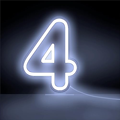 CwccLSH Leuchtschilder Anzahl USB anpassbare LED-Neonschilder for Geburtstagsparty-Wandbehang-Dekor(4) von CwccLSH