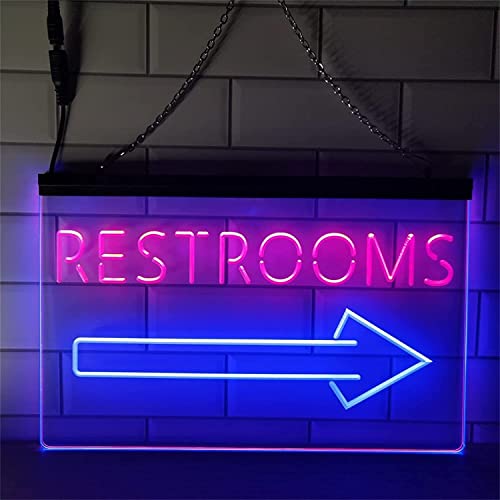 CwccLSH Leuchtschilder LED-Neonschild, Acryl-Leuchtschild, Toiletten-Neonlichter for WC-Toiletteneingang(30x20cm) von CwccLSH