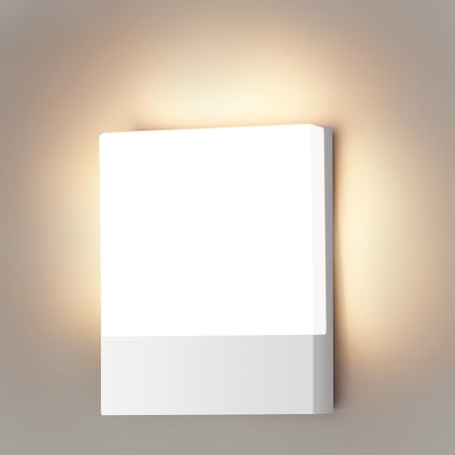 Cwycfw LED Wandlampe Aussen 18W Außenwandlampen 3000K Warmweiß Wasserdicht IP65 Wandlampe Weiß von Cwycfw