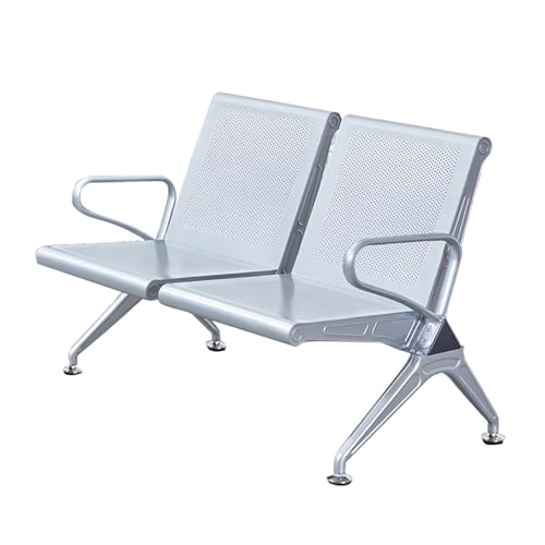 Cxlly Silbernes Wartezimmer-Bank-Set – StüHle, EmpfangsbäNke FüR BüRos, EmpfangsbäNke Mit Armlehnen FüR Wartezimmer, Lobbys, FlughäFen, KrankenhäUser, Banken, Salons(120x65x78cm/47x26x31) von Cxlly