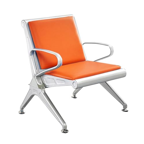 Cxlly Warte- Und Empfangsstuhl, BäNke, BüRostuhl, Robuster GäStestuhl, Wartezimmerstuhl Mit Armlehnen, FüR Friseursalon, Bank, Flur, FlughafenmöBel(Orange) von Cxlly