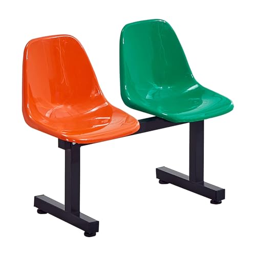 Cxlly WartezimmerstüHle – 2-Sitzer-BüRostüHle, EmpfangsstüHle, WartemöBel, SitzbäNke FüR Flughafen, Bank, Krankenhaus, Salon, Basketballplatz, Schule(Orange+Green) von Cxlly
