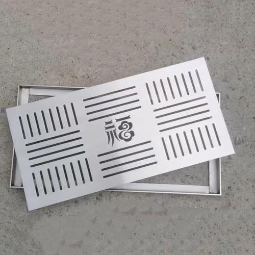 Edelstahl-Schachtabdeckung Mit Schloss, Runder Schachtdeckel Mit Rahmen, Anschraubbarer Inspektionsdeckel Aus Metall, FüR Den Garten(40x20x3cm/16x8x1") von Cxlly