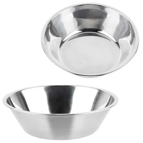 2 Stück Dick Edelstahl Hundenapf Food Grade Safe Haustier Katze & Hunde Futternäpfe und Wassernäpfe leicht zu reinigen (13cm/5.1in) von Cxryrzhe