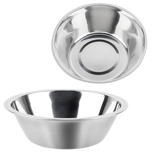 2 Stück Dick Edelstahl Hundenapf Food Grade Safe Haustier Katze & Hunde Futternäpfe und Wassernäpfe leicht zu reinigen (14cm/5.5in) von Cxryrzhe