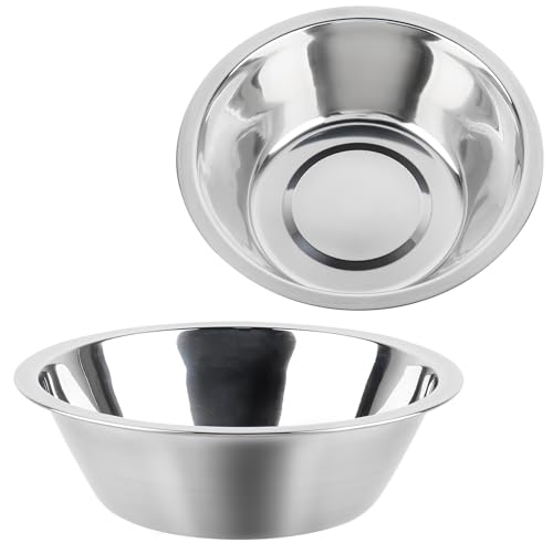 2 Stück Dick Edelstahl Hundenapf Food Grade Safe Haustier Katze & Hunde Futternäpfe und Wassernäpfe leicht zu reinigen (16cm/6.3in) von Cxryrzhe