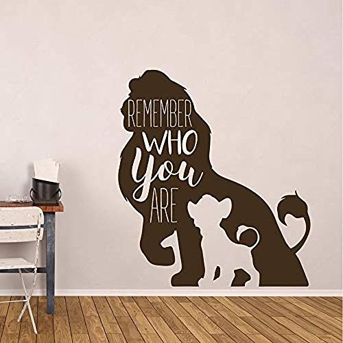 Kinderzimmer König der Löwen Simba wandaufkleber home art wandtattoo wohnzimmer schlafzimmer wanddekoration wandbild abnehmbare vinyl aufkleber 57 * 64 cm von Cxtijkerw