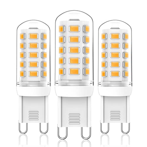 Cxyemt G9 LED Dimmbar Lampen, 5W Ersatz für 40W Halogenlampe, Warmweiß 2700K LED Leuchtmittel, Kein Flackern, 420LM AC220-240V 360° Abstrahlwinkel G9 LED Birnen, 3er Pack von Cxyemt