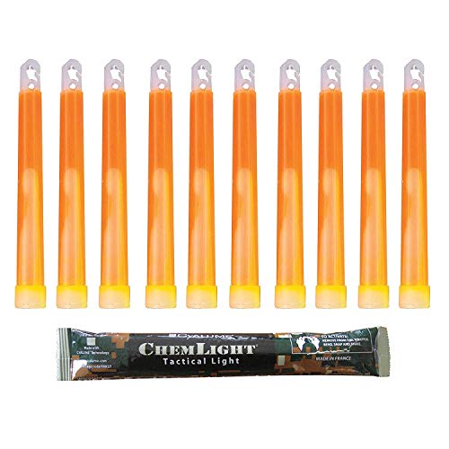 Cyalume Technologies Lichtstick, Militärqualität, 15 cm, ultrahohe Intensität, 5 Minuten, 10 Stück, SA9-1027022AM, Militärtauglich, REACH-konform von Cyalume