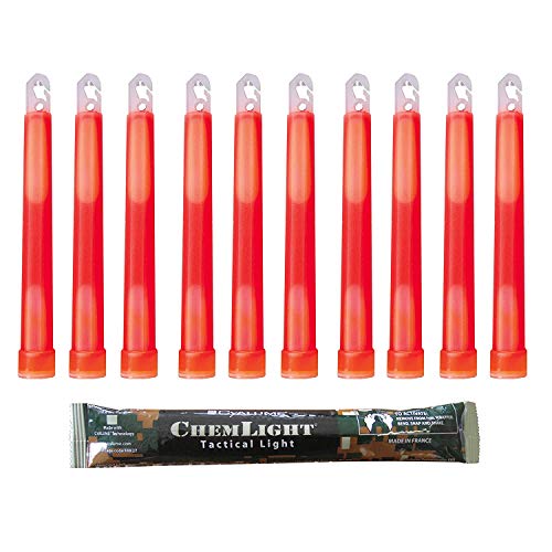 Cyalume Leuchtstab 15 cm, Original Militärische ChemLight Lightsticks In Rot (20-er Pack), Hohe Brenndauer Von 12 Stunden, 100% Konform Mit Den NATO-Spezifikationen, Militärtauglich, REACH-konform von Cyalume