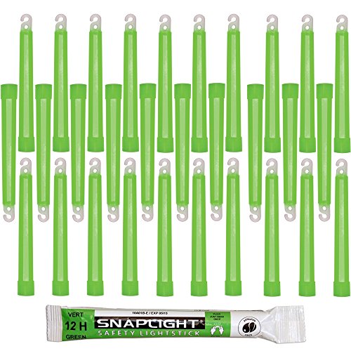 Cyalume SnapLight Grün KnickLichter Glow Sticks – 15cm 6 Inch Industrial Grade Leuchtstab, Ultra helle Light Sticks mit Leuchtdauer 12 Stunden (30-er Pack) von Cyalume