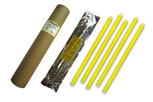 Cyalume, 40cm SnapLight NON-IMPACT in Gelb (20-er Pack) - mit je einem Ring am Endstück - 12 Stunden Leuchtdauer - einzeln verpackt - 360° Rundumlicht - ungiftig und nicht entflammbar von Cyalume
