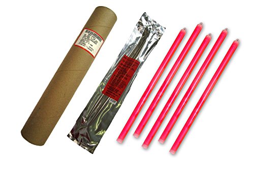 Cyalume, 40cm SnapLight NON-IMPACT in Rot (20-er Pack) - mit je einem Ring am Endstück - 12 Stunden Leuchtdauer - einzeln verpackt - 360° Rundumlicht - ungiftig und nicht entflammbar von Cyalume