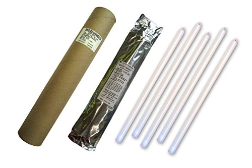 Cyalume, 40cm SnapLight NON-IMPACT in Weiß (20-er Pack) - mit je einem Ring am Endstück - 8 Stunden Leuchtdauer - einzeln verpackt - 360° Rundumlicht - ungiftig und nicht entflammbar von Cyalume