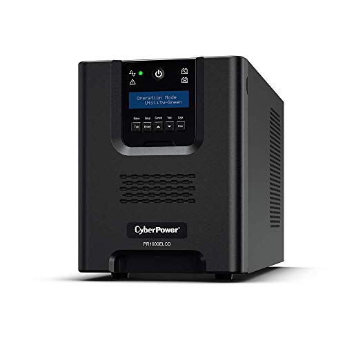 CyberPower Systems PR1000ELCD Line-Interactive Unterbrechungsfreie Stromversorgung (RJ-45, 12000mAh, 900 Watt, USB) schwarz 1000VA von CyberPower