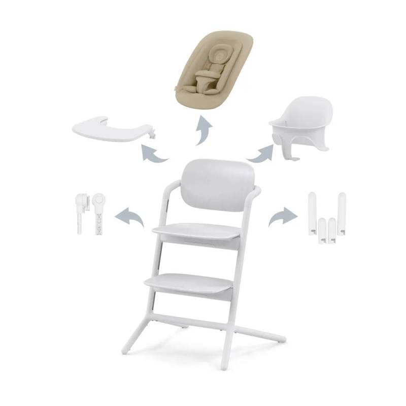 B-Ware Cybex Hochstuhl Set Stuhl Baby All White Mitwachsend 4in1 Ergonomisch Lemo von Cybex