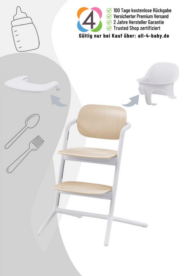 Cybex Hochstuhl Cybex Lemo 2.0 3in1 Hochstuhl Set mit Babyset von Cybex