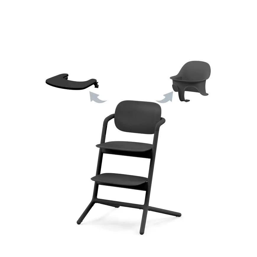 Cybex Lemo Hochstuhl Set Stuhl Kinderstuhl Stunning Black 3in1 Hochstuhl Set B-Ware von Cybex