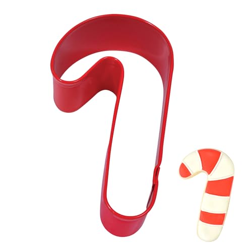 R & M Candy Cane 8,9 cm Cookie Cutter Rot mit Bunte, langlebig, eingebrannte Polyresin Finish von CybrTrayd