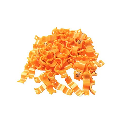 100Pcs Inner 2.7/3/4/4,5/5mm Pigeon Parrot Leg Rings Kleine Vögel Fuß Ringe, Orange, 2.7mm von Cycat