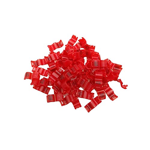 100Pcs Inner 2.7/3/4/4,5/5mm Pigeon Parrot Leg Rings Kleine Vögel Fuß Ringe, rot, 2.7mm von Cycat