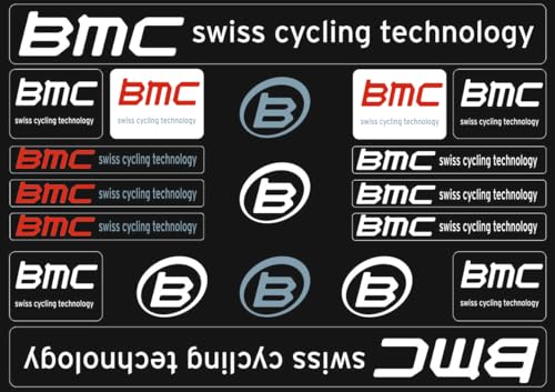 Fahrrad Ersatz Aufkleber Set Selbstklebende Vinyl Aufkleber Kompatibel für BMC Rahmen Weiß (matt) von CycleShop