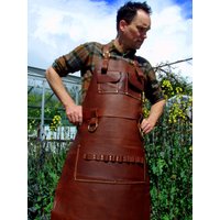 Lederschürze Woodworker's Super Deluxe Taschen Mit Messingringen von CyclonaDesigns