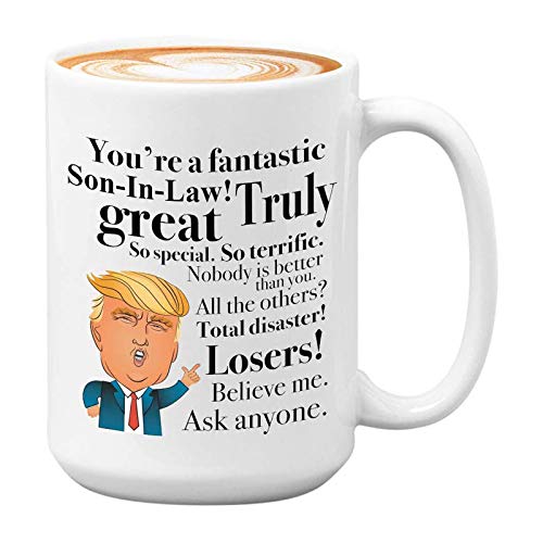 Donald Trump Kaffeetasse – Teetasse Geschenkidee für Schwiegersohn 15 Oz Schwiegersohn Donald Trump Kaffeetasse – Teetasse Geschenkidee für Schwiegersohn 15 Oz Schwiegersohn von Cyclone Store
