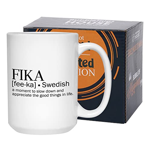 Kaffeetasse mit Aufschrift "Fika A Moment To Slow Down An Appreciate The Good Thing In Life" – Schwedisch Schweden Definition positives Zitat motivierend Kaffeetasse mit Aufschrift "Fika A Moment To Slow Down An Appreciate The Good Thing In Life" – Schwedisch Schweden Definition positives Zitat motivierend von Cyclone Store