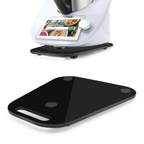 Gleitbrett für Thermomix TM6,Acryl Gleitbrett Zubehör, Schnelles Bewegen Rollbrett für Thermomix Vorwerk Küchenmaschine TM 6 Zubehör Unterlage Brett von Cyeehxin