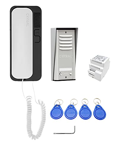 Cyfral Türsprechanlage Gegensprechanlage Cosmo R 1 mit 2-Draht-Anschluss, RFID Leser integriert, Set für eine Familie Cyfral Türsprechanlage Gegensprechanlage Cosmo R 1 mit 2-Draht-Anschluss, RFID Leser integriert, Set für eine Familie von Cyfral