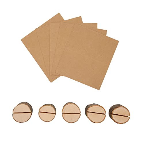5 Stück Quadrathalter aus Holz 1,2 Zoll breit breit rustikal stabile Tischnummer weit verbreitet mit Karten für Hochzeit Party 5 Stück Quadrathalter aus Holz 1,2 Zoll breit breit rustikal stabile Tischnummer weit verbreitet mit Karten für Hochzeit Party von Cygmophing