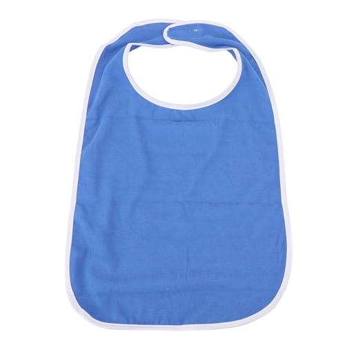 Cygmophing Erwachsene Lätzchenverstellbare Haken- und Schleifenmaschinenwaschable -Senioren -Essbekleidungsbeschützer essen Pflegeheime (Blau) von Cygmophing