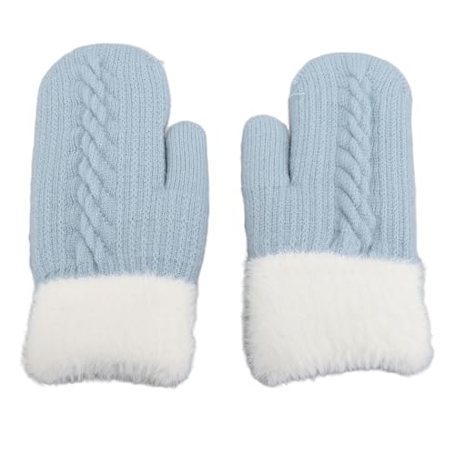 Cygmophing Warme samtgestrickte Handschuhe doppelseitige isolierte Münzblau für Frauen Winter Cygmophing Warme samtgestrickte Handschuhe doppelseitige isolierte Münzblau für Frauen Winter von Cygmophing
