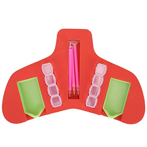 Diamant -Malwerkzeuge Kit Heckflossenform -Tablett Aufbewahrungsbox Stift DIY Lieferungen für Kinder Erwachsene rot Grün Diamant -Malwerkzeuge Kit Heckflossenform -Tablett Aufbewahrungsbox Stift DIY Lieferungen für Kinder Erwachsene rot Grün von Cygmophing