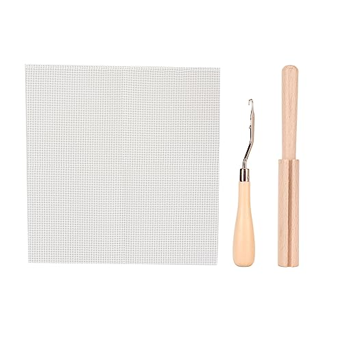 Latch Hook Tool Kit Blankie Teppich Hooking Mesh Canvas Holzgriff Häkchen Haken Geeignete DIY -Projekte von Cygmophing