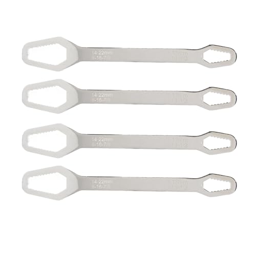 Selbstverspannter Schraubenschlüssel Multifunktional 60 Stunden hohe Härte 8 bis 22 mm einstellbare Universal -Schritte für Haushaltskonstruktion Automotive geeignet (Silber) von Cygmophing