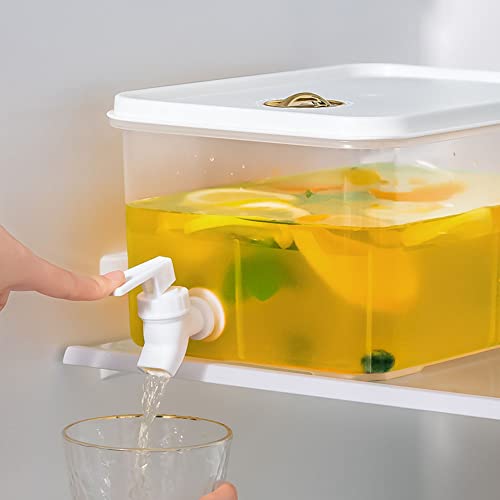 3L Kühlschrankkrug Spender mit Wasserhähnen, Wasserspender mit Deckel, Sommer wiederverwendbar, großes Eiswasser-Teesieb, kalte Eimer for Obstsaft, Getränke, Cocktail for Outdoor-Party von Cymwer
