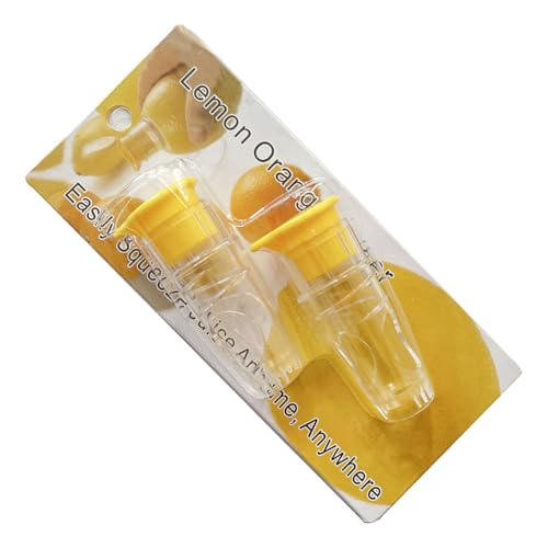 Cymwer 2pcs tragbares manuelles Zitronenkribis mit integriertem Filter und Spoutsschraubzitrone Squeezer Zitrusfrüchte-Juicer-Extraktor Limette for Cocktail-Getränke von Cymwer
