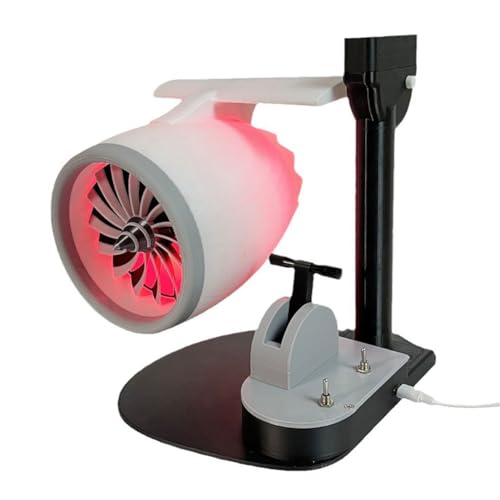 Cymwer Creative Desktop Turbofan Light, Jet Engine Model Kit mit Befeugung, Turbo -Desktop -Lüfter mit 3D -gedruckter Exquisite for Home Office von Cymwer