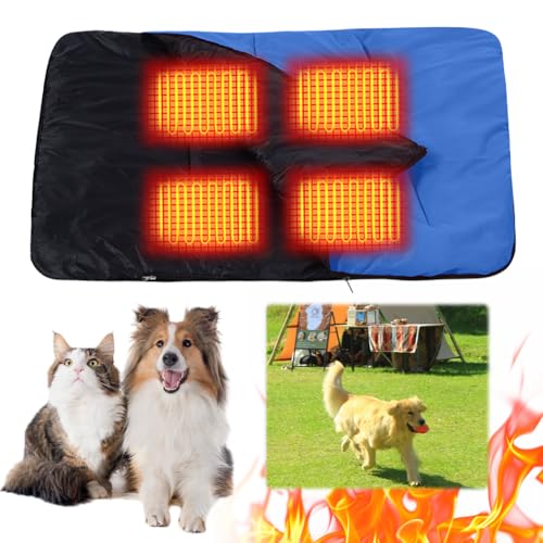 Cymwer Haustier Heizkissen for Katzen Hunde, einstellbare Hund Heizkissen, Elektrisches Heizkissen for Katzen, Haustier Heizdecke Electric Pet Heizmatte von Cymwer