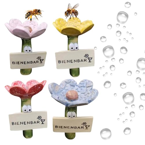 Cymwer Insektentränke aus Harz in faszinierendem Blumen-Design – Bienen-Tränke im Außenbereich for Garten, Hof und Blumenbeete zur Unterstützung eines gesunden Ökosystems von Cymwer
