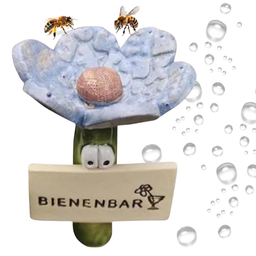 Cymwer Insektentränke aus Harz in faszinierendem Blumen-Design – Bienen-Tränke im Außenbereich for Garten, Hof und Blumenbeete zur Unterstützung eines gesunden Ökosystems von Cymwer