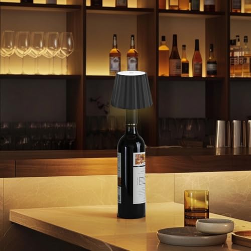 Cymwer Kabellose Flaschenlampe, wiederaufladbare LED-Flaschenlampe mit 3 Modi, Lichtdimmung, Weinflaschenlicht for Bars, Restaurants von Cymwer