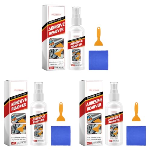 Cymwer-Klebstoffentferner mit Plastikschaber, Oberflächenkleberentferner, Aufkleberentfernung for Klebstoff und Autoaufkleber-3Set-3Set Cymwer-Klebstoffentferner mit Plastikschaber, Oberflächenkleberentferner, Aufkleberentfernung for Klebstoff und Autoaufkleber-3Set-3Set von Cymwer