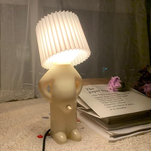 Cymwer Kreative Lampe A Little Shy Man, Eine kreative Lampe des kleinen schüchternen Mannes, Lustige LED Nachttischlampe Schlafzimmerlampe Mit Schirm Cymwer Kreative Lampe A Little Shy Man, Eine kreative Lampe des kleinen schüchternen Mannes, Lustige LED Nachttischlampe Schlafzimmerlampe Mit Schirm von Cymwer