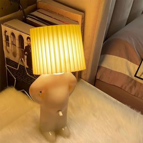Cymwer Kreative Lampe A Little Shy Man, Eine kreative Lampe des kleinen schüchternen Mannes, Lustige LED Nachttischlampe Schlafzimmerlampe Mit Schirm von Cymwer